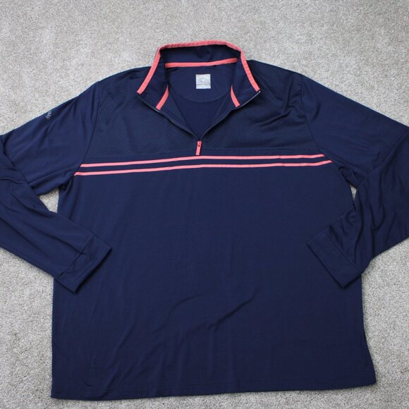 Callaway Sweatshirt Mens XL Blue/Pink Weather Series 1/4 Zip Golf L/S Pullover - Picture 7 of 14